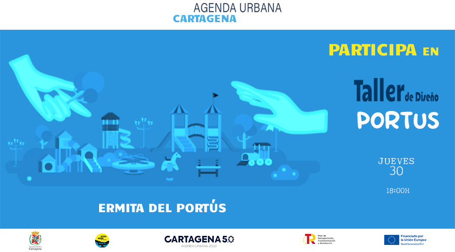 🏛Agenda urbana de Cartagena estará 
➡️En el Taller de Diseño de la plaza del Portús

Jueves 30 junio 18:30h en la ermita del Portús
Participa en nuestros talleres para que el crecimiento de Cartagena sea 🔊 Con todos y para todos

#AgendaUrbana #Cartagena #tallerescartagena