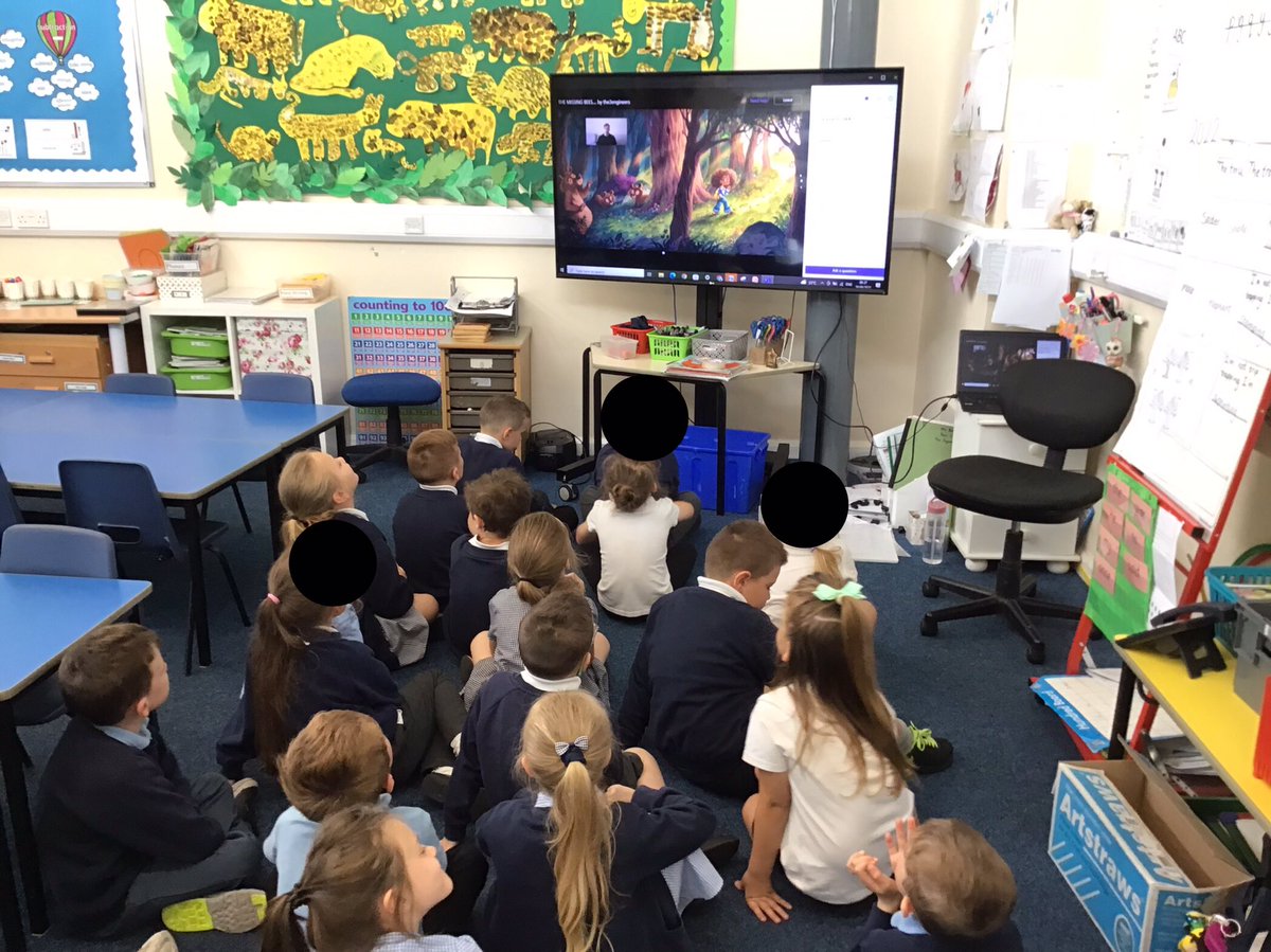 Year 1 Jaguars loved listening to ‘The Missing Bees’ with <a href="/the3engineers/">The3engineers</a> this morning. They asked some fantastic questions about the book and bees.