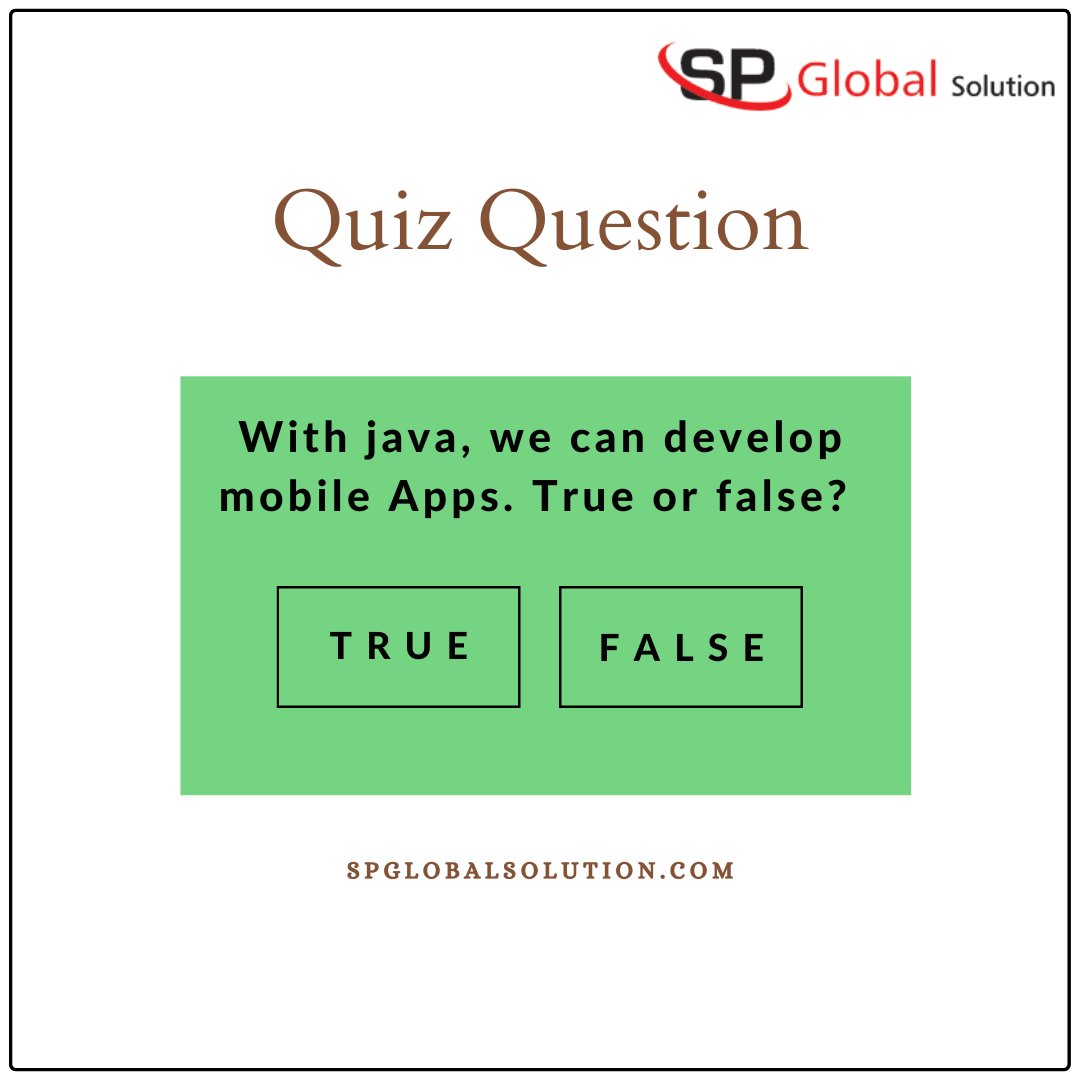 sp_solution's tweet photo. quiz Time!!!
Comment Your Answer Below...
#quiztime #quiz #javaquiz #Java #QuizTime #spglobalsolution #aptitudetest https://t.co/13s5iLBZFZ