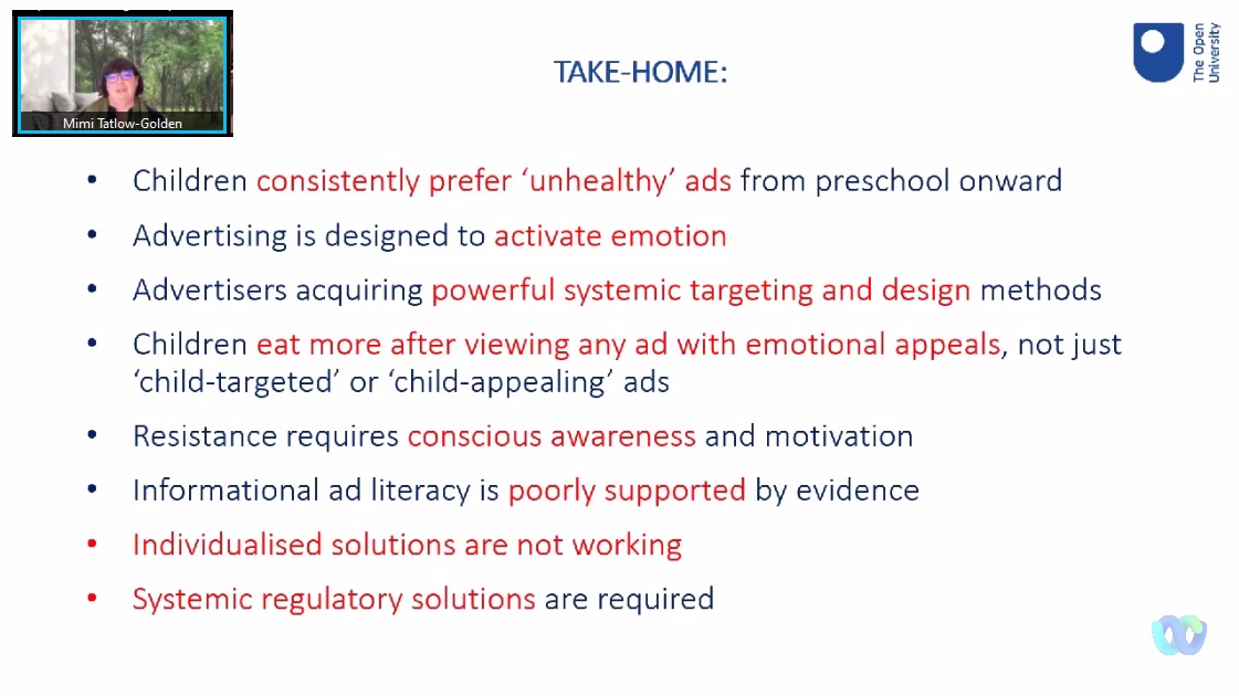 ''Voluntary initiatives of the #food industry to limit marketing do not work'', says MEP @RipaManuela in our joint event on healthy food marketing in the @Europarl_EN.

Find also the take-home messages of @MimiTGolden from @OpenUniversity below. 

#StopMarketingToKids