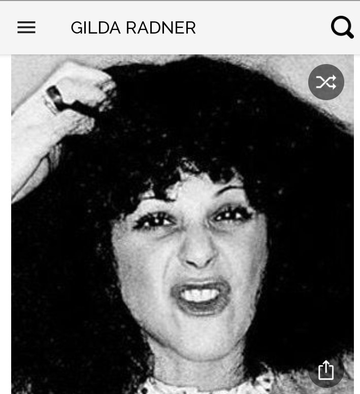 Happy birthday to this iconic comedian. Happy birthday to Gilda Radner 