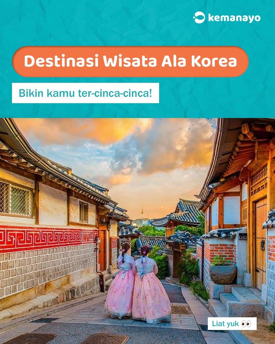 kemanayo's tweet photo. Indonesia tapi serasa Korea?! 👀🤫

Hayo, siapa diantara #sobatAyo yang pengen banget ke Korea? Tenang-tenang, kamu bisa nikmatin suasana korea di Indonesia, lho. Simak selengkapnya di sini https://t.co/Wo3y3nXuxT https://t.co/TMJvULTRls
