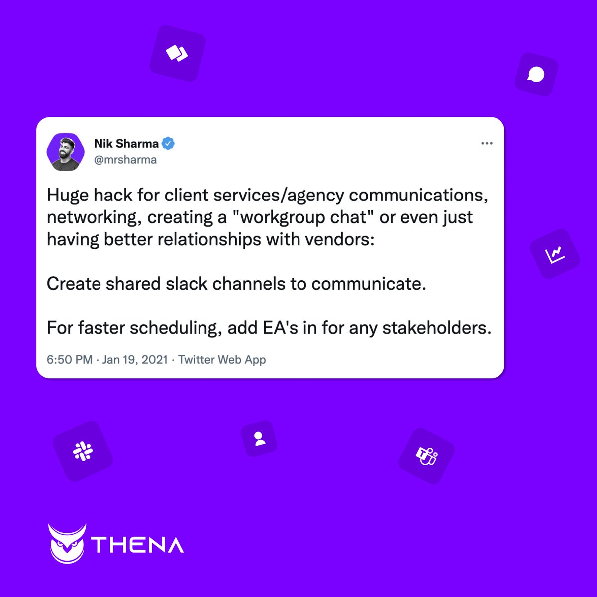 thenaplatform's tweet image. All the predictions made back in 2020 and 2021 on Shared Slack Channels, now #slackconnect are a reality today. Love @mrsharma&apos;s hack; tweeted back in January 2021. #messaging #businesscommunication