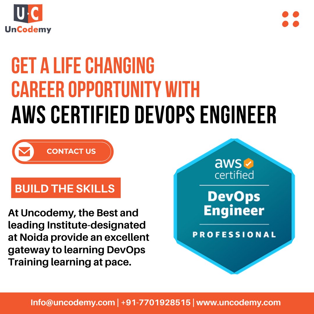 uncodemy's tweet image. At Uncodemy, the Best and leading Institute-designated at Noida provide an excellent gateway to learning DevOps Training learning at pace🤩🔥

Register Now!!! ➡️ uncodemy.com
.
.
.
.
#devopstraining #devopstrainingonline #devopstraininginstitute #devopstrainingsonline