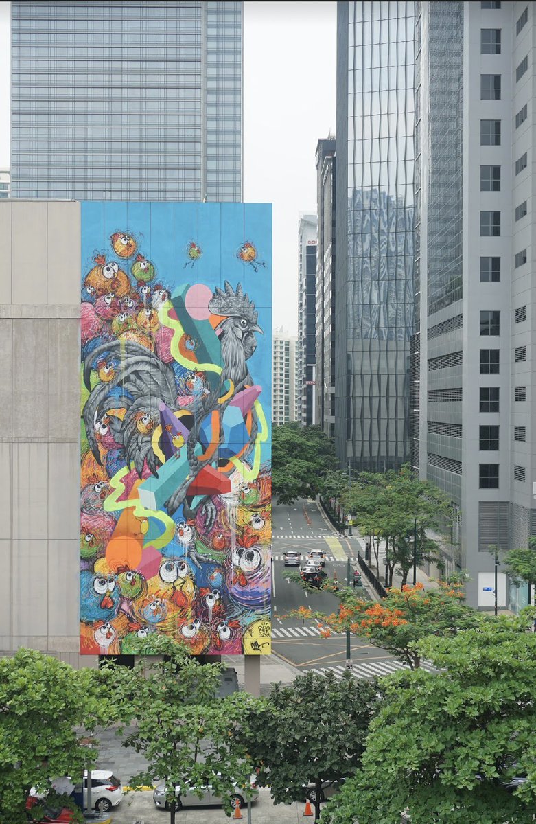 Graffiti art mural “Up To The Sky" unveiled in Central Square, BGC as part of 75th anniversary celebration of French-PH diplomatic relations.

French Ambassador Michèle Boccoz, Rustan’s Chair &amp; CEO Zenaida Tantoco, French artist CEET, Filipino artist Egg Fiasco lead unveiling.