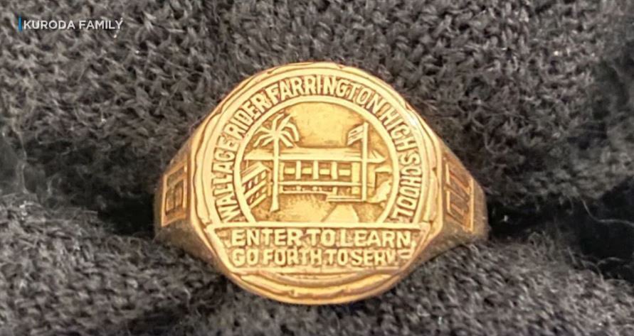 HawaiiNewsNow's tweet photo. Check this out: A Farrington High School class ring from 1940 was lost in a WWII battlefield. But now it's back home where it belongs.

Find out who found it and where it was here: https://t.co/QOLvPr27xR
#HINews #HNN https://t.co/NjuCQLR2ww