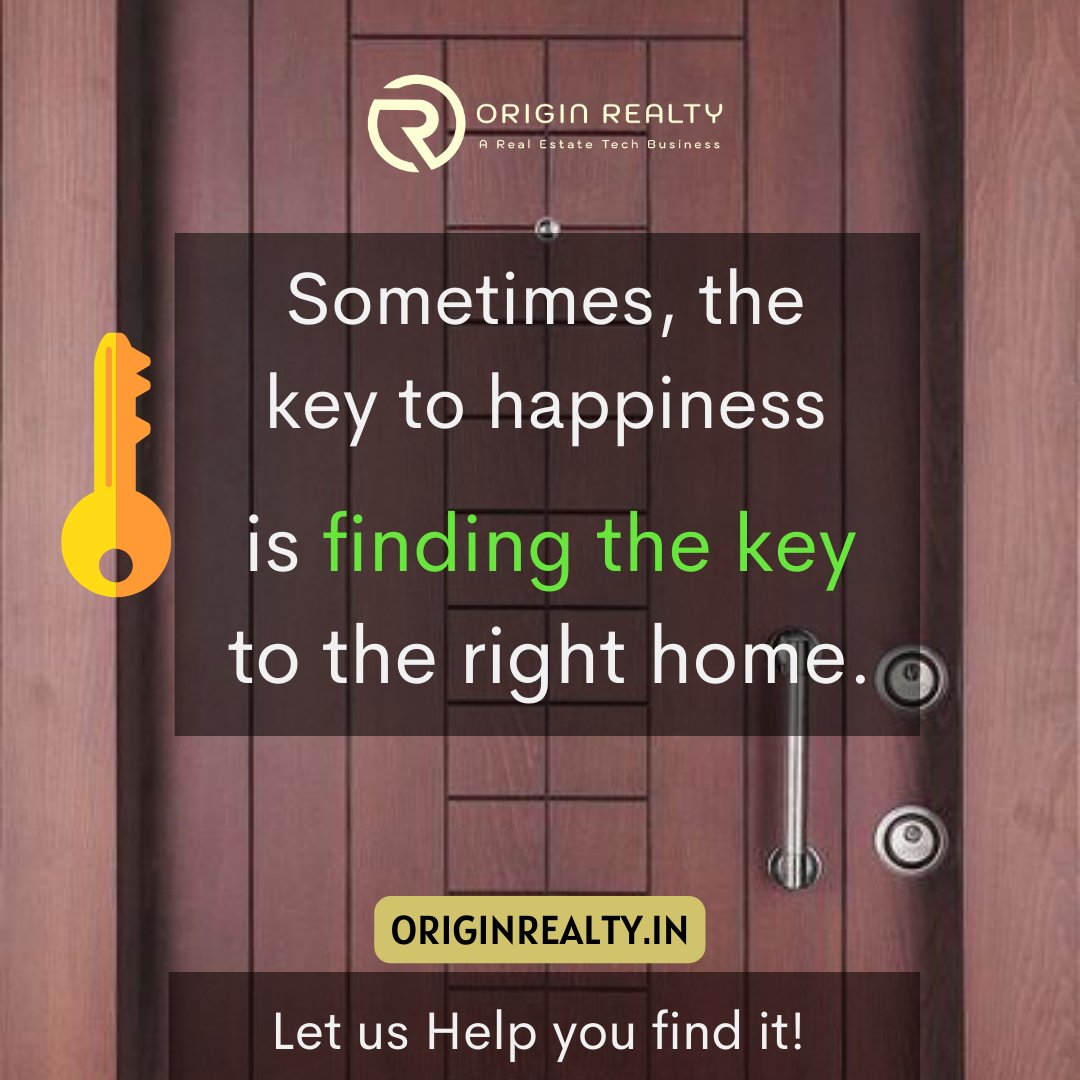 'Find the Right key to choose your best & Right home🏘'

We Are here to help you🤝.

To learn more visit - Originrealty.in

#originrealty #invest #investor #business #realestate #success #investments #apartmentforsale #chennaiapartments #ECR #ecrflats #omrapartments