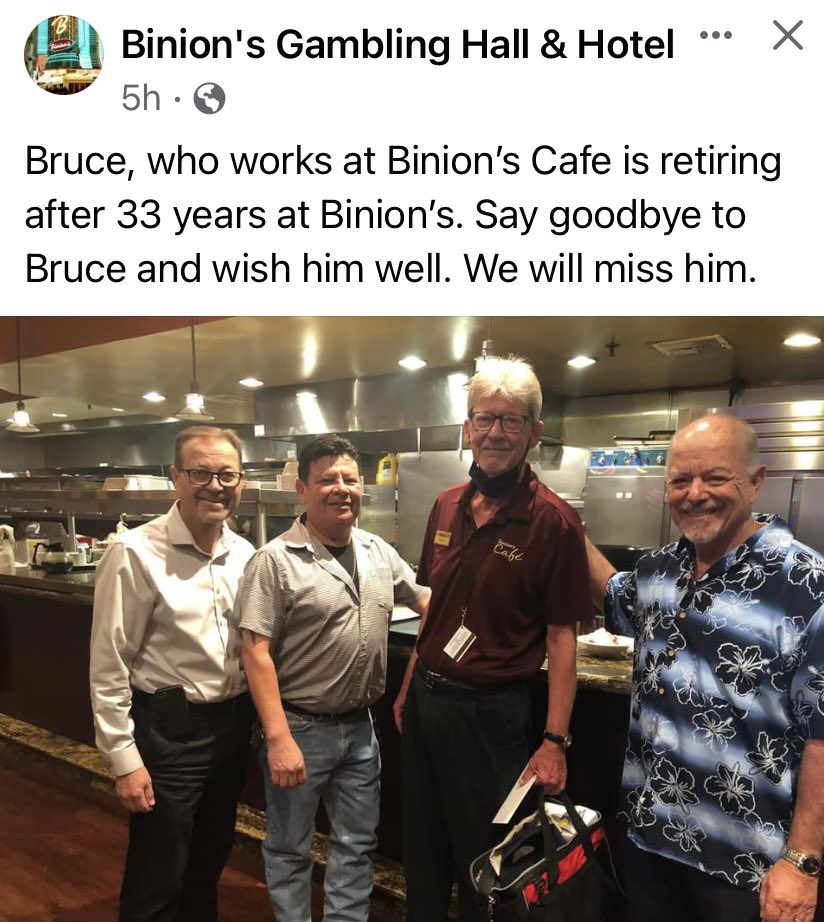 VitalVegas's tweet photo. Bruce has seen things. @BinionsLV https://t.co/QedClOqDsW