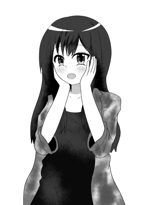 息抜き、女の子描いた 