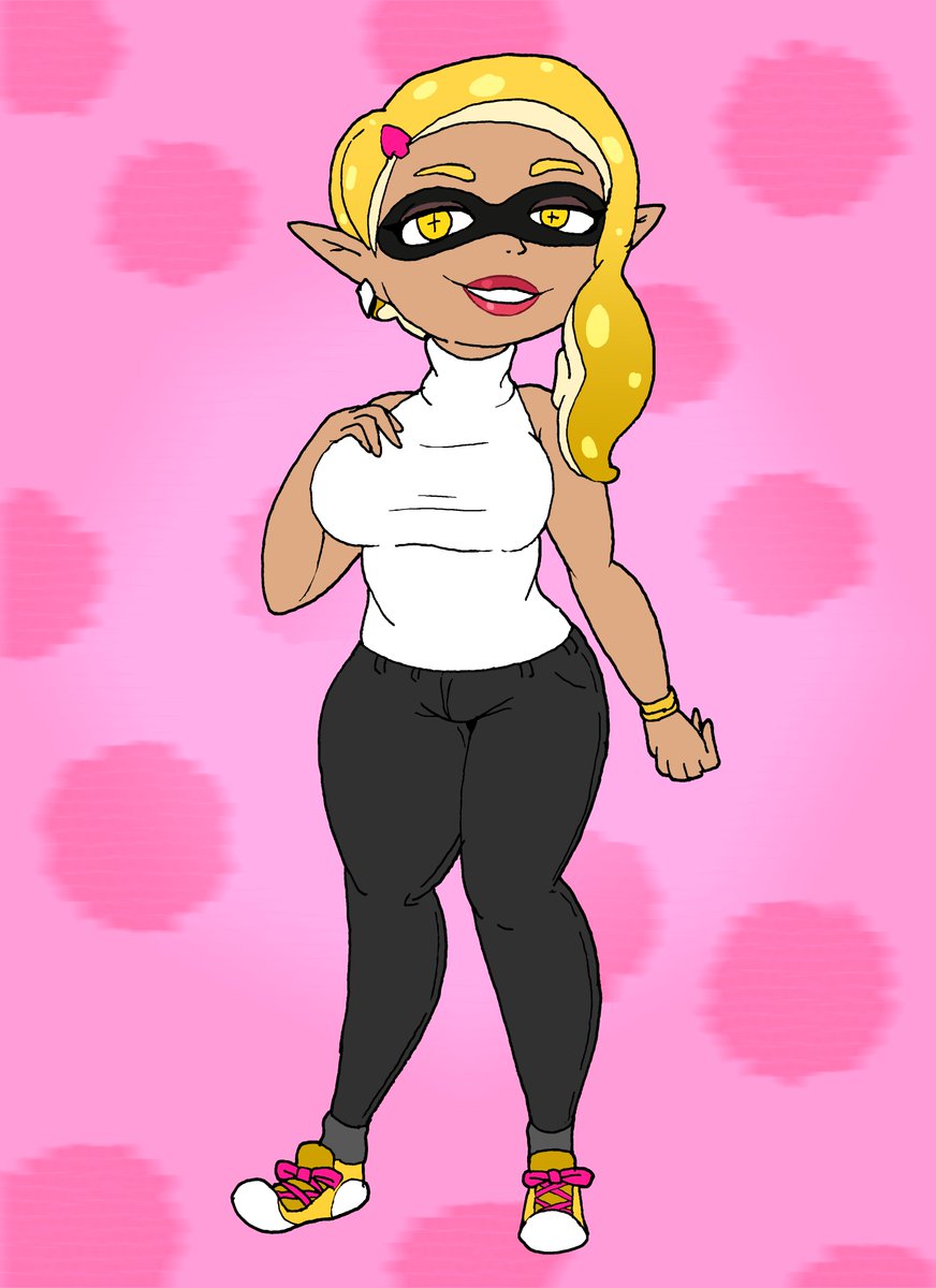 Based off a joke and, well, actually pulled Squid Milf, her name is Amber; she's Skye's neighbor...and quite the flirt~ #myart #myartwork #Splatoon #SplatoonOc #oc #originalcharacter #milf #originaldesign #fancharacter #characterdesign #design #ArtistOnTwitter