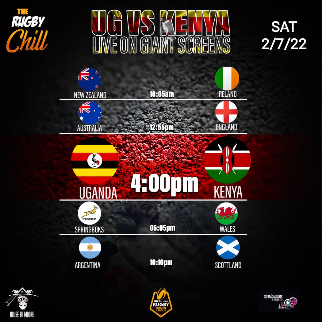 TheRugbyChill's tweet photo. 🎤For the love of rugby ,we shall be making sure that all #UgandaRugby🇺🇬 games show at #TheRugbyChill .

Saturday is rugby day 🏈 Piga Kenya
#UgandaStrong 

Matchday one ,this Saturday at 4:00pm!!!✊🏾.let's chill to some good rugby,shall we!💁🏾‍♂️ https://t.co/sqTUVls38v