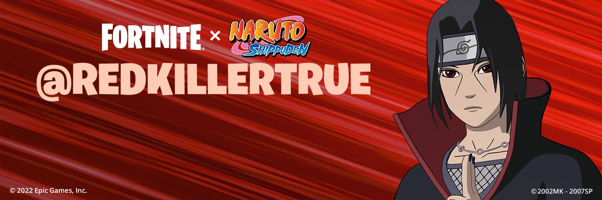 Fortnite's tweet photo. @redkillertrue Even the strongest of opponents always has a weakness.

You're Team Itachi! https://t.co/z2Jup5YQdq