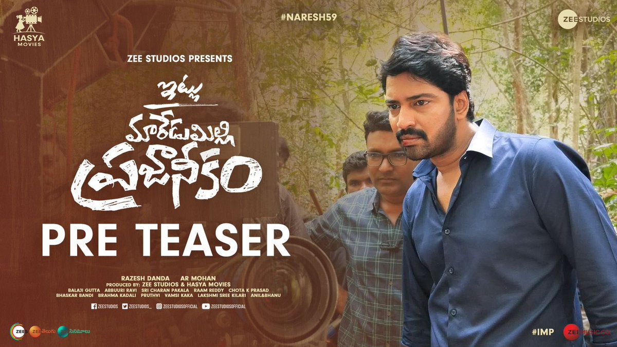 allarinaresh's tweet photo. The roads weren’t easy,but the days were always full-filling😊
The pre-teaser of #ItluMaredumilliPrajaneekam
🔗 https://t.co/tRd454c1P4
#ImpPreTeaser
@anandhiactress @raajmohan73 @ZeeStudios_ @HasyaMovies @RajeshDanda_ @lemonsprasad @_balajigutta @abburiravi @SricharanPakala https://t.co/06oZQg98Ia