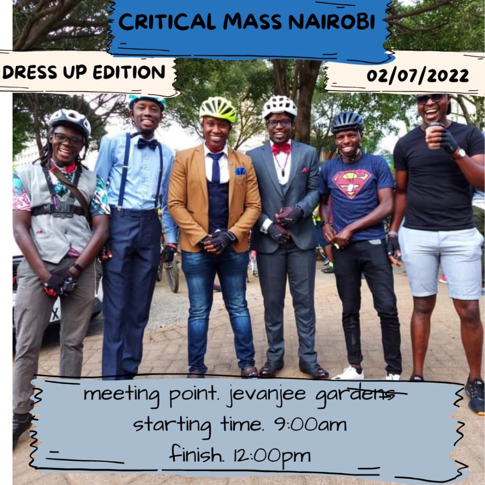 CriticalMassNbi's tweet photo. Here's a hint of what to expect during the upcoming Dress-up ride. So why a 'Dress-up' ride? Well we know that that there's a big misconception by the public regarding who can ride bicycles. https://t.co/LQ5jd0zsoo