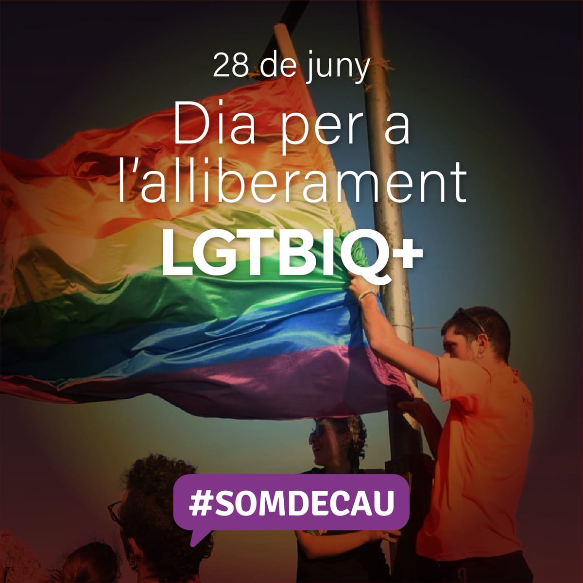 Avui, en el Dia per a l'Alliberament LGTBIQ+, des de l’escoltisme i el guiatge català reivindiquem la defensa dels drets i llibertats de totes les persones que formen part del col·lectiu.

Tots els infants i joves han de poder créixer en un entorn segur i lliure d’LGTBIQ+fòbia...