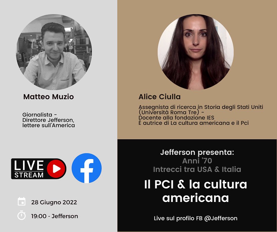 La storia del rapporto del Partito Comunista Italiano con le istituzioni politiche americane avrebbe potuto portarli al governo alla fine degli anni '70. Poi questa finestra si è chiusa. Ne parliamo stasera in diretta Facebook alle 19 con <a href="/AlCiulla/">Alice Ciulla</a>