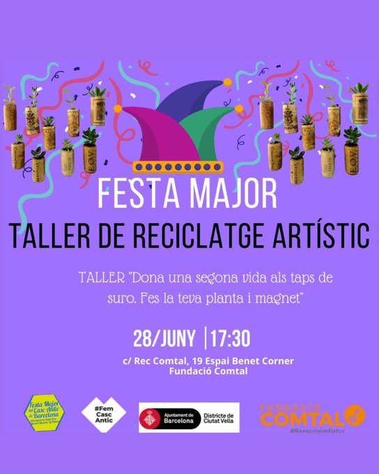 FundacioComtal's tweet photo. Avui és el gran dia!
Us esperem a l'espai comunitari #BenetCorner per gaudir d'un taller artístic molt interessant👏 https://t.co/GxWTCJFUx1