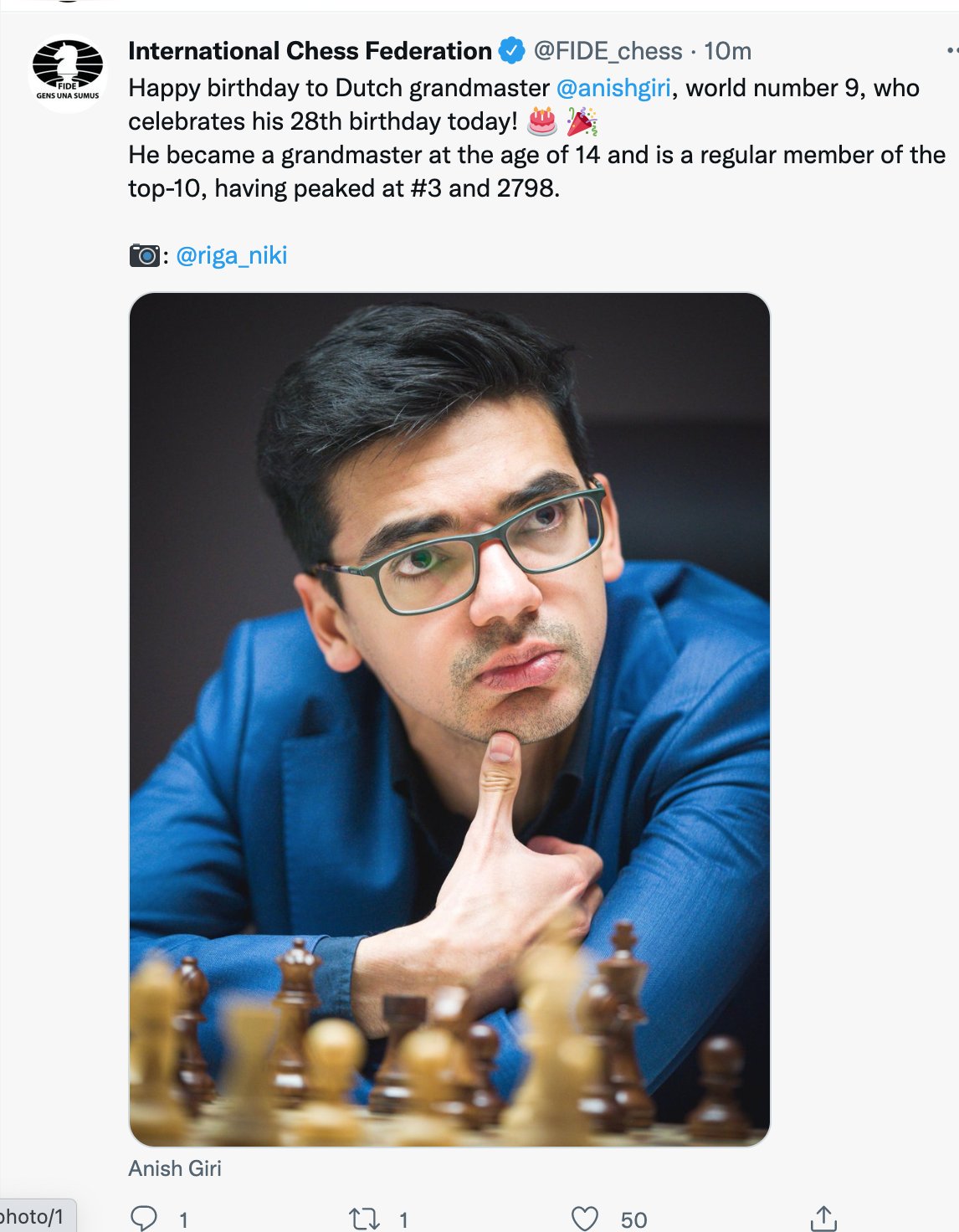 Happy birthday to Anish Giri! 
