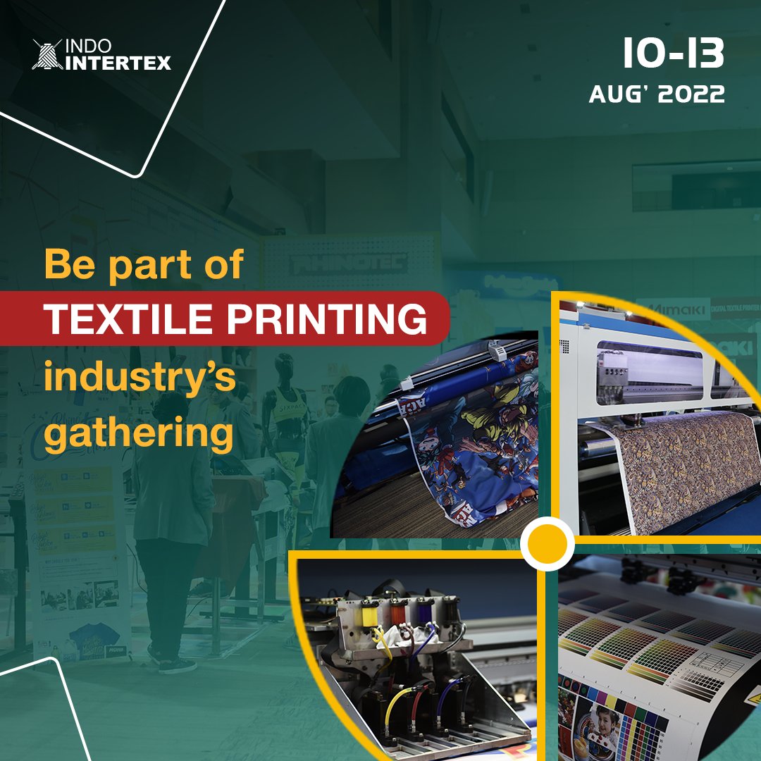 Indointertex's tweet photo. Our upcoming edition will present the latest innovation technology on Screen, Textile, Digital Printing Solutions. This is your chance to experience the latest textile printing innovation &amp; expand networking opportunities. Get your free E-badge today https://t.co/ApAkQ9ZUTM https://t.co/78mPcXZ0qs