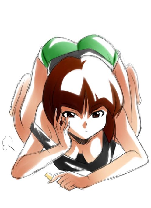 らんま2話20ページ5コマ目のなびき。 