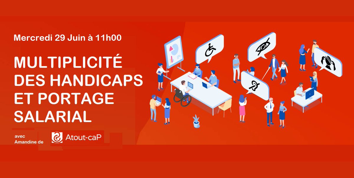 Il ne vous reste plus que 24h pour vous inscrire à notre prochain Webinaire. 😉

Handicap, déclaration, dispositifs, Portage Salarial...on vous dit tout !

webikeo.fr/webinar/multip…