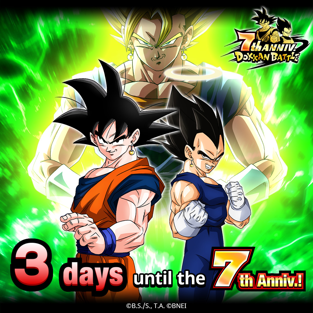 dokkan_global's tweet image. 3 days until the 7th Anniversary!
#dokkanbattle #dokkanbattleglobal #dokkan #dragonball