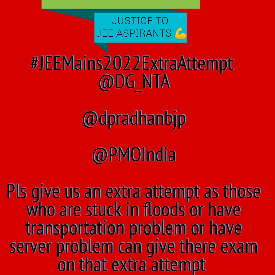 Dark0060165's tweet photo. https://t.co/eFMZDbA4zF
Join this telegram group and fight for urself under guidance of well wishers, student activists. 

 #JEEMains2022ExtraAttempt
#JEEMains2022 
#DeferJEEMains2022  #JEEMains2022ExtraAttempt https://t.co/5wz4RvWXkP