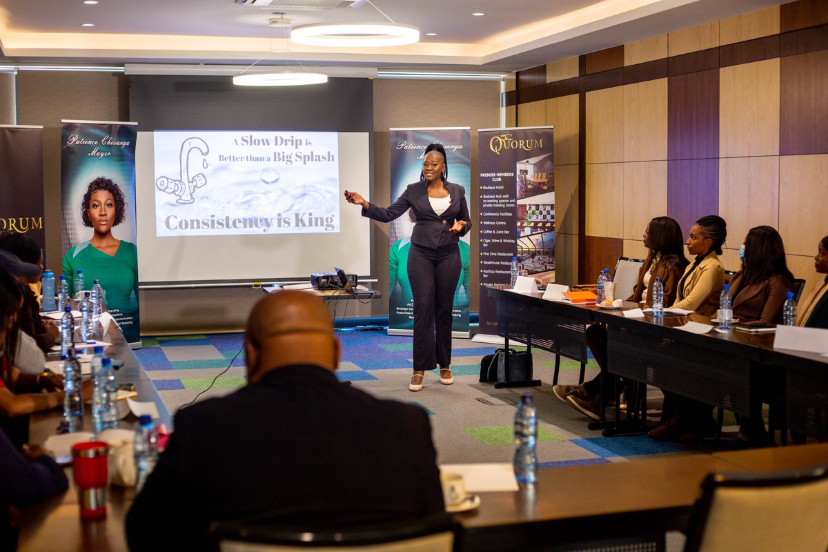 Kalusanzhi's tweet photo. ‘Do or do not, there is no try.’
📸 #PhotoFocus
Event: ‘Executive Public Speaking and Branding Master Class 411’ launch by Patience Kalusanzhi Chisanga-Mayer
📍 : @QuorumZambia
Respectfully & Cordially,
Kalusanzhi,
#PublicSpeaking #Communication #Branding
#GodSpeed https://t.co/VY7EmCOlhB