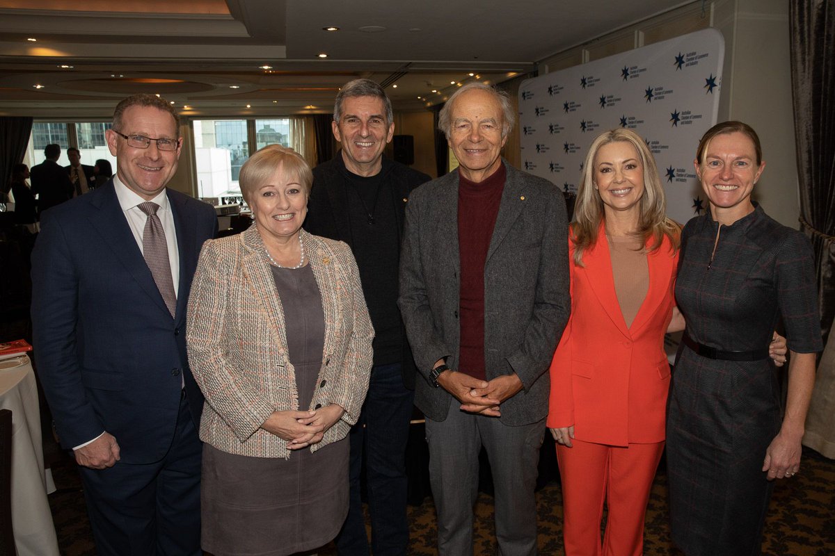 ACCINews's tweet photo. Harmony between ethics &amp; profitability was discussed by panellists @PeterSinger, Daniel Petre &amp; Kristy Muir at ACCI's Better Australia Luncheon today.

ACCI would like to thank the panellists, as well as @vicchamber President, @kazsobels, who delivered the vote of thanks. https://t.co/Db0Wx0Uvy1