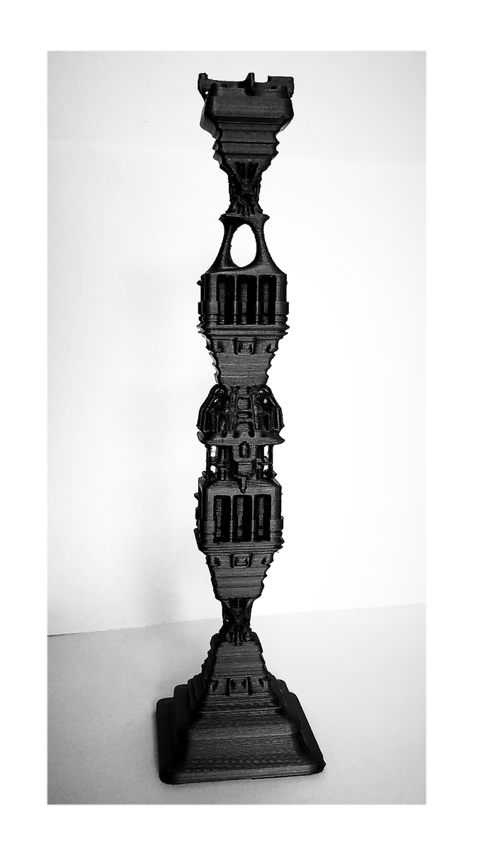 CalinSegal's tweet photo. Update:

Tested out printing some of the totems made from 
Biometric data converted. 

Check older post to see the process!

#generativeart  #codeart #creativecoding #computerart #unity3d #3dprinted #newmedia https://t.co/rxiLXwCBM3