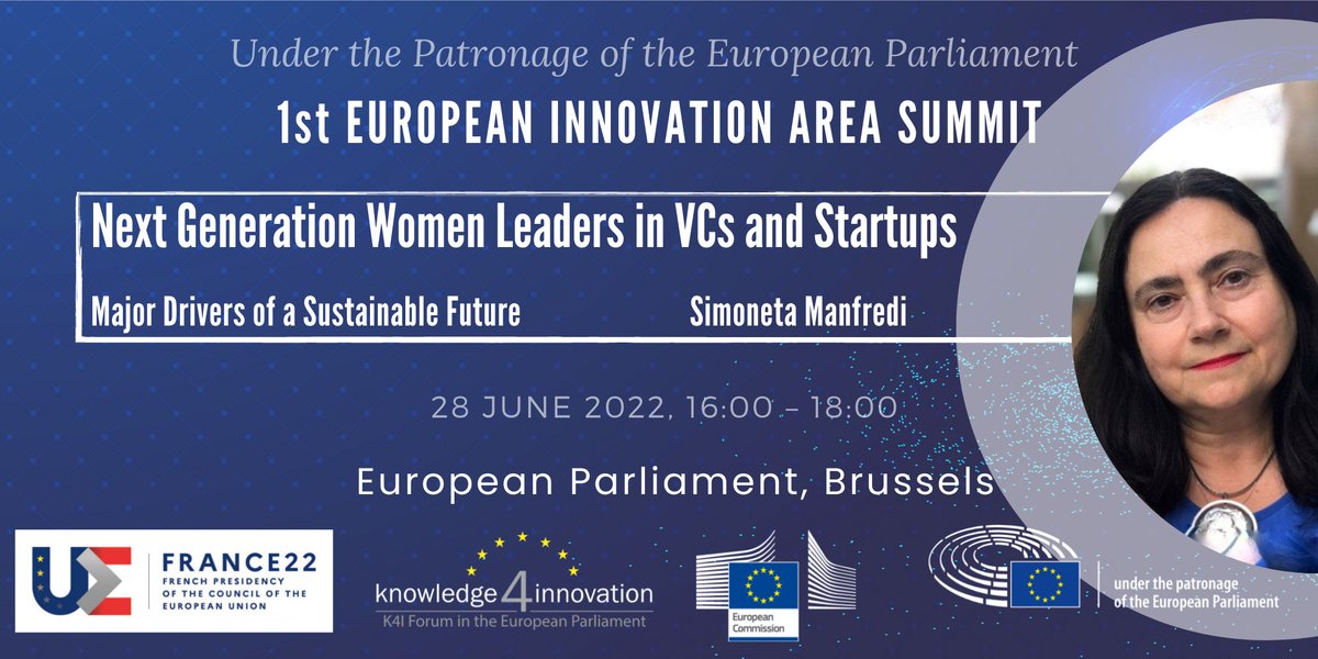 Based on her world-leading #research in #equality &amp; #diversity, Prof Simonetta Manfredi will be presenting at the 1st #European #Innovation Area Summit on 'Next Generation #Women Leaders in VCs and Startups–Major Drivers of a #Sustainable Future' tinyurl.com/EIASSM
#EIA #K4I