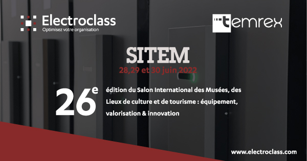 Electroclass_'s tweet photo. 🖼️ Retrouvez dès aujourd'hui les équipes d'ELECTROCLASS - TEMREX à la 26e édition du salon du @salonsitem au Carrousel du Louvre, sur les stands B16/B18/B19/B20 de notre partenaire @promuseum78mlv !

#rayonnagemobile #collections #musees #preservation #feu https://t.co/096B80t4ZT