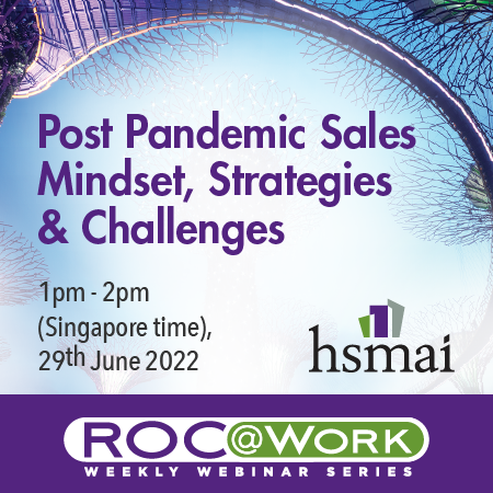 Join your hotel colleagues for a webinar from HSMAI on the "Post pandemic Sales Mindset, challenges and opportunities. 1pmSin time 29th June mailchi.mp/hsmai-asia.org…