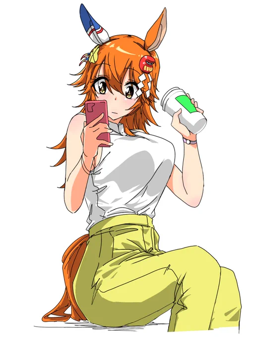 こちらにセリフなしのマチカネフクキタル先輩を置いておきますわ #ウマ娘 