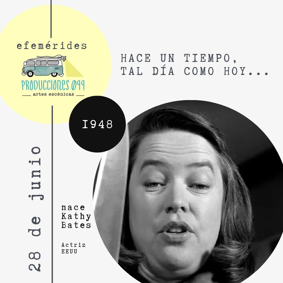 🎂TAL DÍA COMO HOY NACE...

Kathleen Doyle Bates, conocida artísticamente como Kathy Bates, es una actriz estadounidense de cine, televisión y teatro, ganadora de los premios Óscar, Globo de Oro, Emmy y SAG.

#efemérides #producciones099 @anibal_teatro #KathyBates