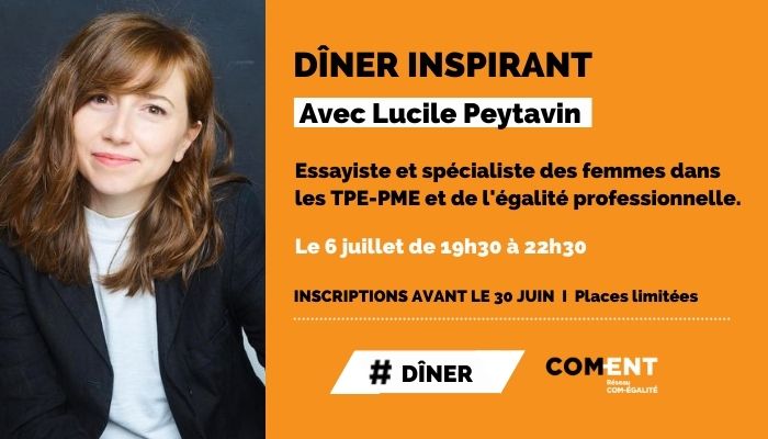Le réseau COM-ÉGAITÉ organise son dîner annuel le 6 juillet prochain au restaurant Le Belleval de 19h30 à 22h30.

L'occasion de vous retrouver autour d'une personnalité inspirante : <a href="/lucilepeytavin/">Lucile Peytavin</a>

Attention, places limitées !👇
lnkd.in/grV2X-tD

#événement #dîner