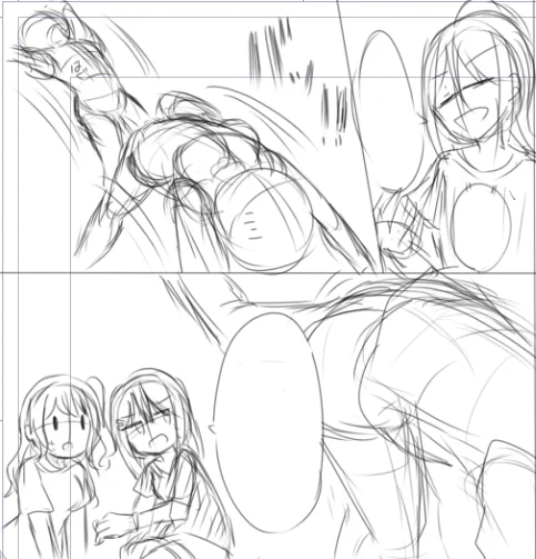 バク転描くの難しいな? 