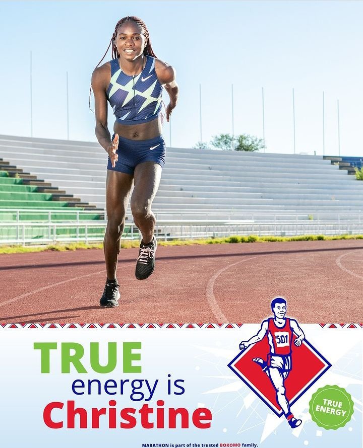 What happens when you put one of the fastest and biggest athletes in Namibia with Namibia's biggest nutritional brands? You get intense joy and pride! We've got that Christine Mboma Energy! Bombastic!