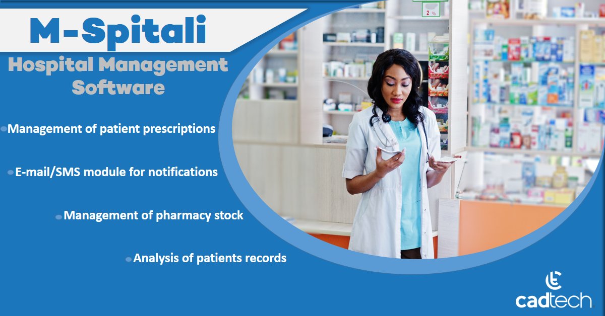 cadtechkenya's tweet photo. A lot goes into running a hospital/ pharmacy or clinic.

🔹So why not onboard a software that runs it for you?

Require a demo ? Reach out today on 📱 0718 770 959| Email: info@cadtech-services.co.ke (or) Drop By Our Office Mon-Fri 8 a.m. - 5.00 p.m. | Saturday 9 a.m.- 1 p.m. https://t.co/lmJ8018efc