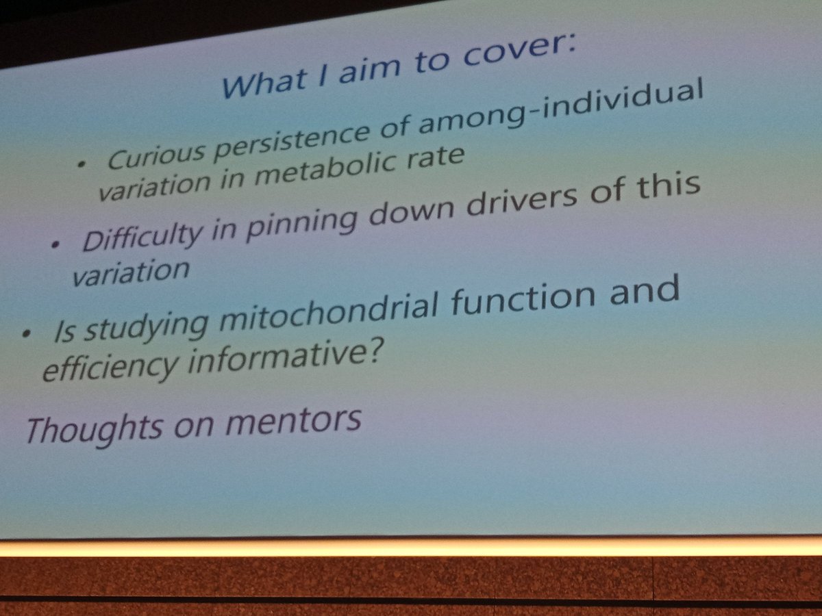 LynneUSneddon's tweet photo. Amazing talk by Neil Metcalfe on metabolic rate and individual variation in fishes #fishsci #ICFB https://t.co/sBhJVZlotb