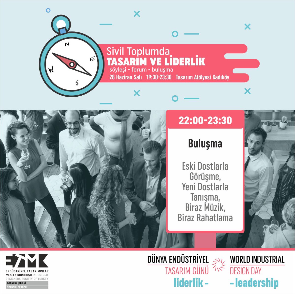 etmkistanbul's tweet photo. Tüm meslektaşlarımızı, 28 Haziran Salı 19:30-23:30 arasında Tasarım Atölyesi Kadıköy 'de  #DünyaEndüstriyelTasarımGünü kutlamamıza bekliyoruz!
#WIDD2022 #WorldIndustrialDesignDay https://t.co/bXUJyQGr25