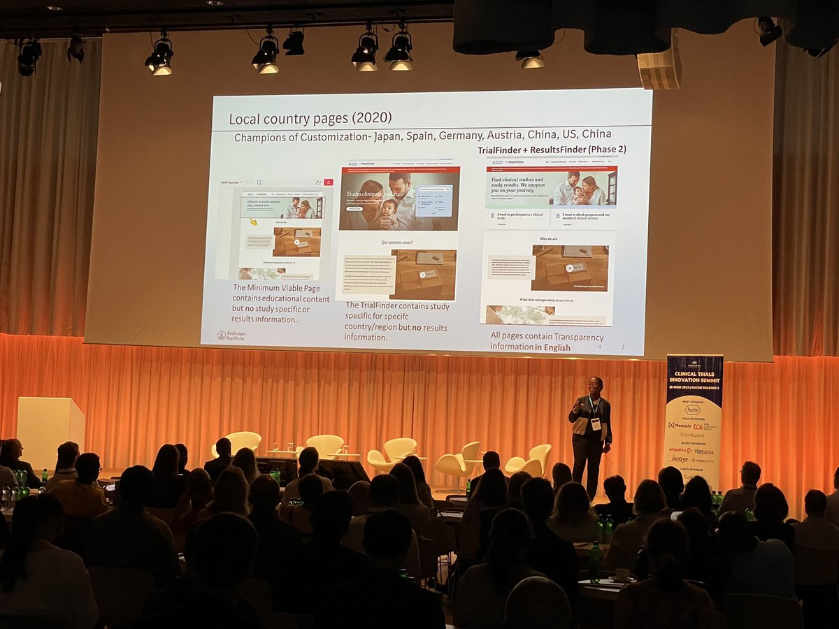 Sonia Houston Pichardo from <a href="/Boehringer/">Boehringer Ingelheim</a> speaking about MyStudyWindow and lessons in #patientcentricity here at #ClinicalInnovationSummit <a href="/Roche/">Roche</a>