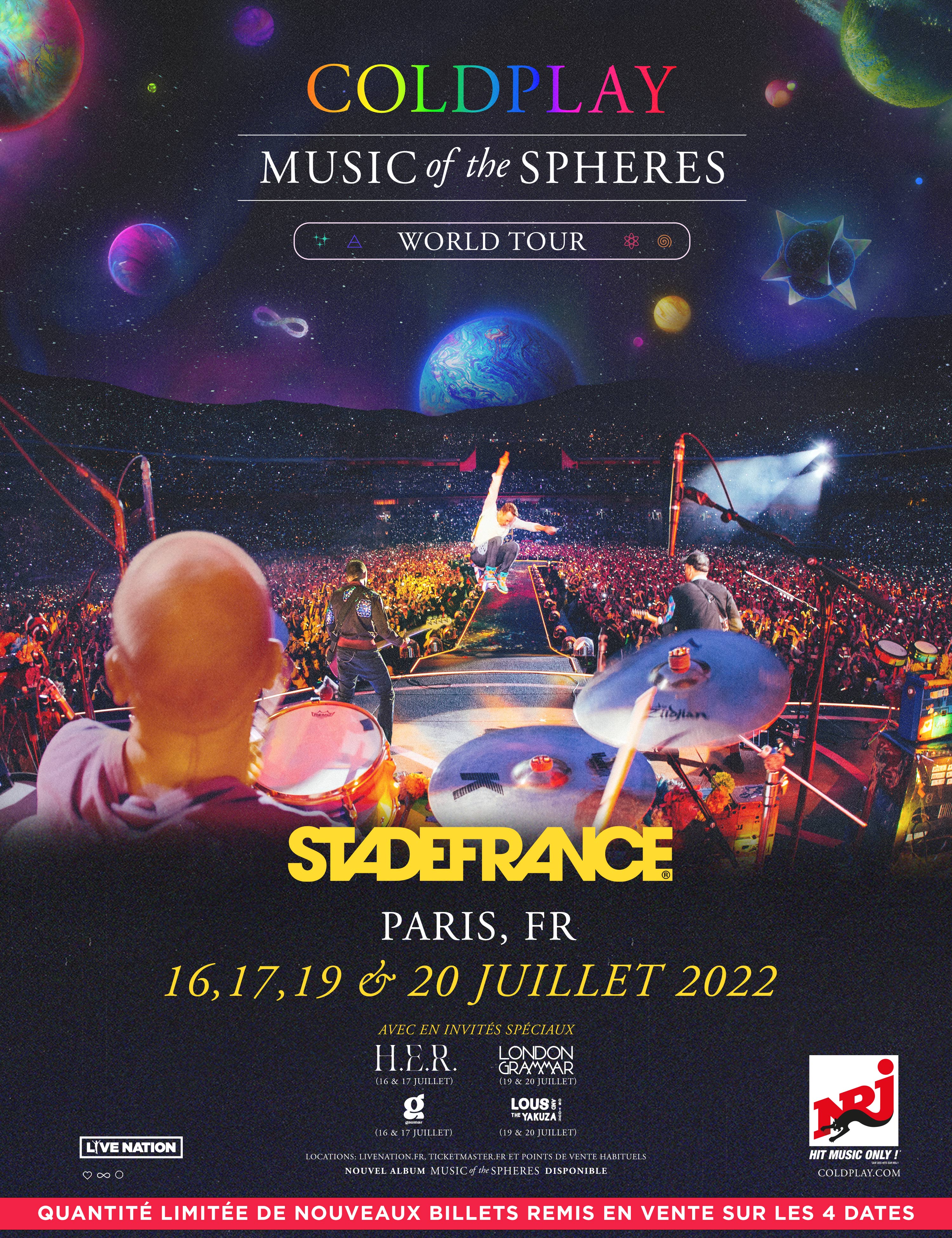 Live Nation France on Twitter: "NOUVELLES PLACES DISPONIBLES / Coldplay