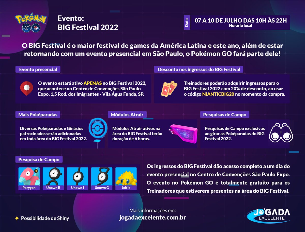 Jogada Excelente on X: Pokémon GO: O evento da Semana de Moda