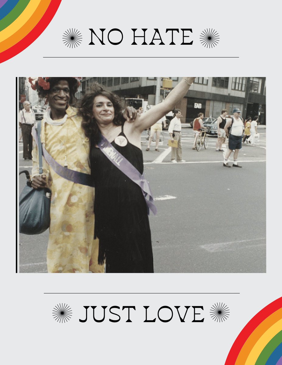 Today marks the anniversary of the Stonewall Uprising, a catalyst in LGBTQ+ rights movement. Sylvia Rivera and Marsha P. Johnson were not only a part of the riots, but continued their activism well past the events. #PrideMonth