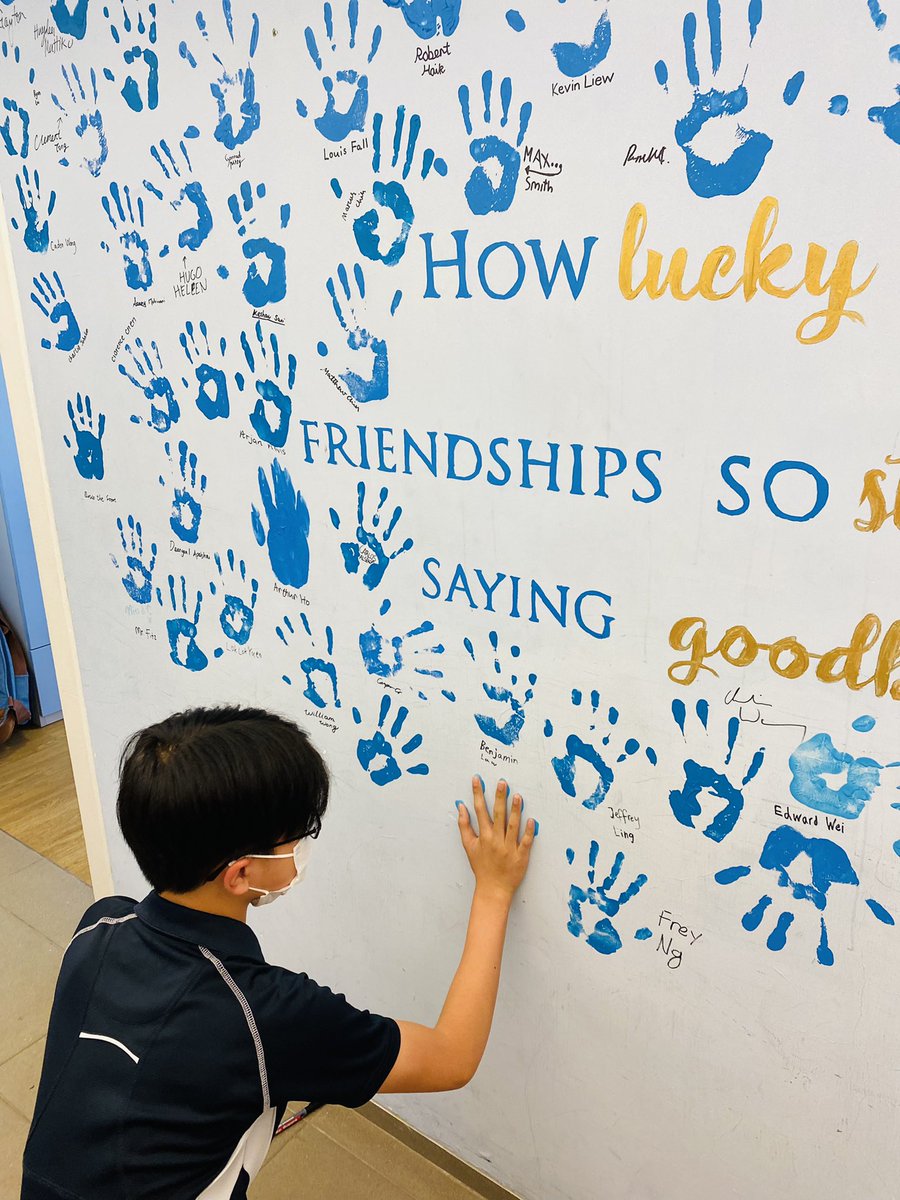 HHKSShackleton's tweet photo. We are so lucky to have friendships so strong, that makes saying goodbye so hard. Farewell to our wonderful #boysofshackleton Year 8s @Harrow_HK! What a journey it has been through their Prep School years. Fortitudine Vincimus! @HeadHarrowHK @HHKSPastoral https://t.co/tmzl017xQs
