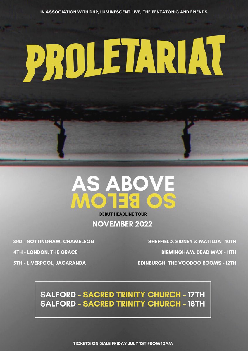 alt. tickets (@alttickets) on Twitter photo NEW/ A band that crafts a truly exhilarating sound, <a href="/ProletariatUK/">Proletariat</a> head out on their first ever headline tour in November 2022!
Tickets go on sale this Friday at 10am, set a reminder: bit.ly/3xXIHWh NEW/ A band that crafts a truly exhilarating sound, <a href="/ProletariatUK/">Proletariat</a> head out on their first ever headline tour in November 2022!
Tickets go on sale this Friday at 10am, set a reminder: bit.ly/3xXIHWh