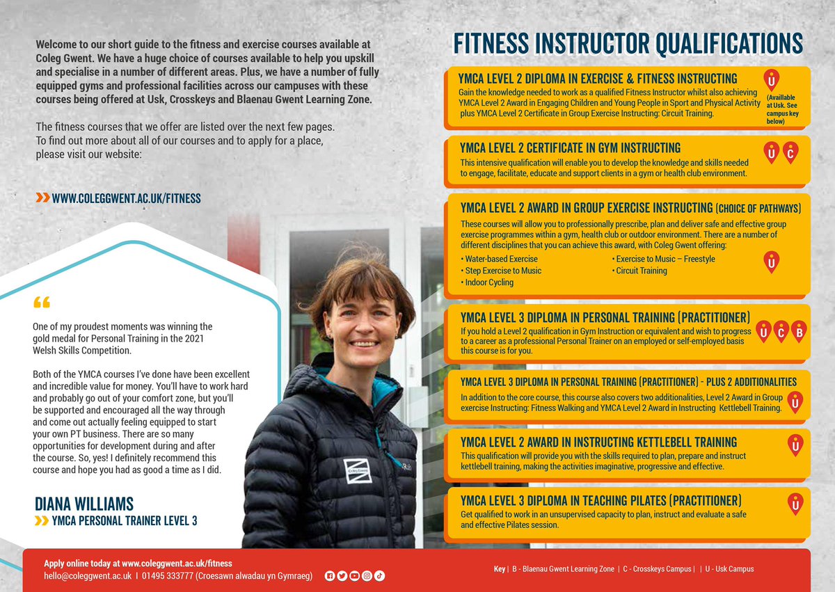 raymorgancoach's tweet photo. Check out the fantastic courses we have available next year at @coleggwent Usk Campus.

Get in touch for more information or to enrol. https://t.co/tSNxvsI24j
