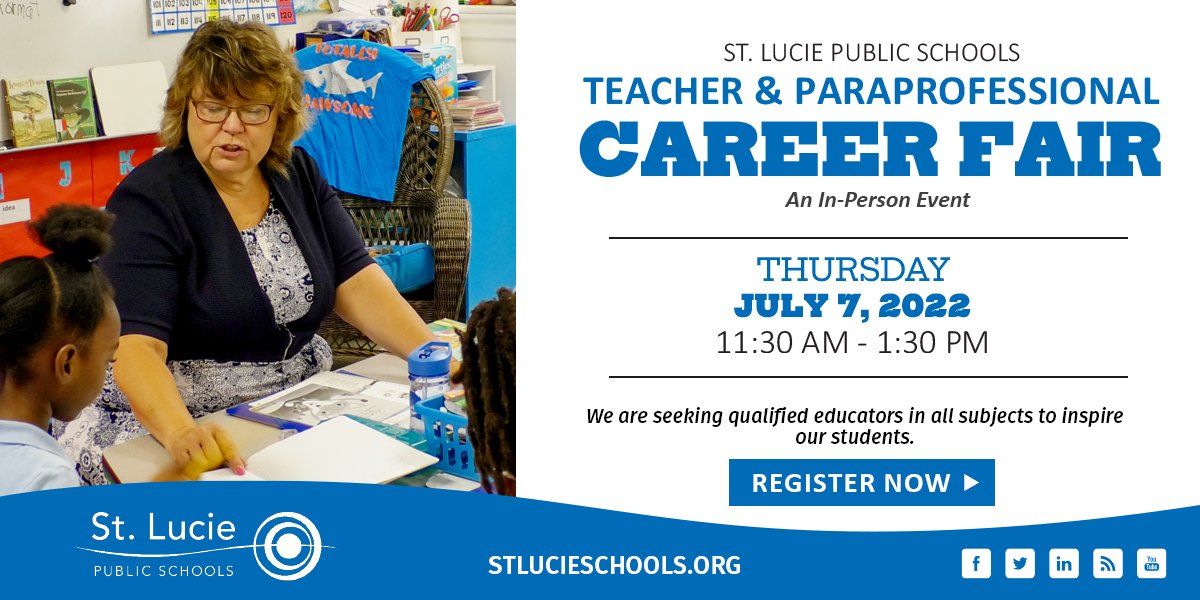 1SLPS's tweet photo. Register Now – Don’t Wait!
Join Us on July 7th for an In-Person Teacher and Paraprofessional Career Fair.
Click here to register now: https://t.co/ltC1GJpb4a
#hiring #careers #recruiting #lovewhatyoudo #BestPlace2Work https://t.co/bmcRvtVFlM
