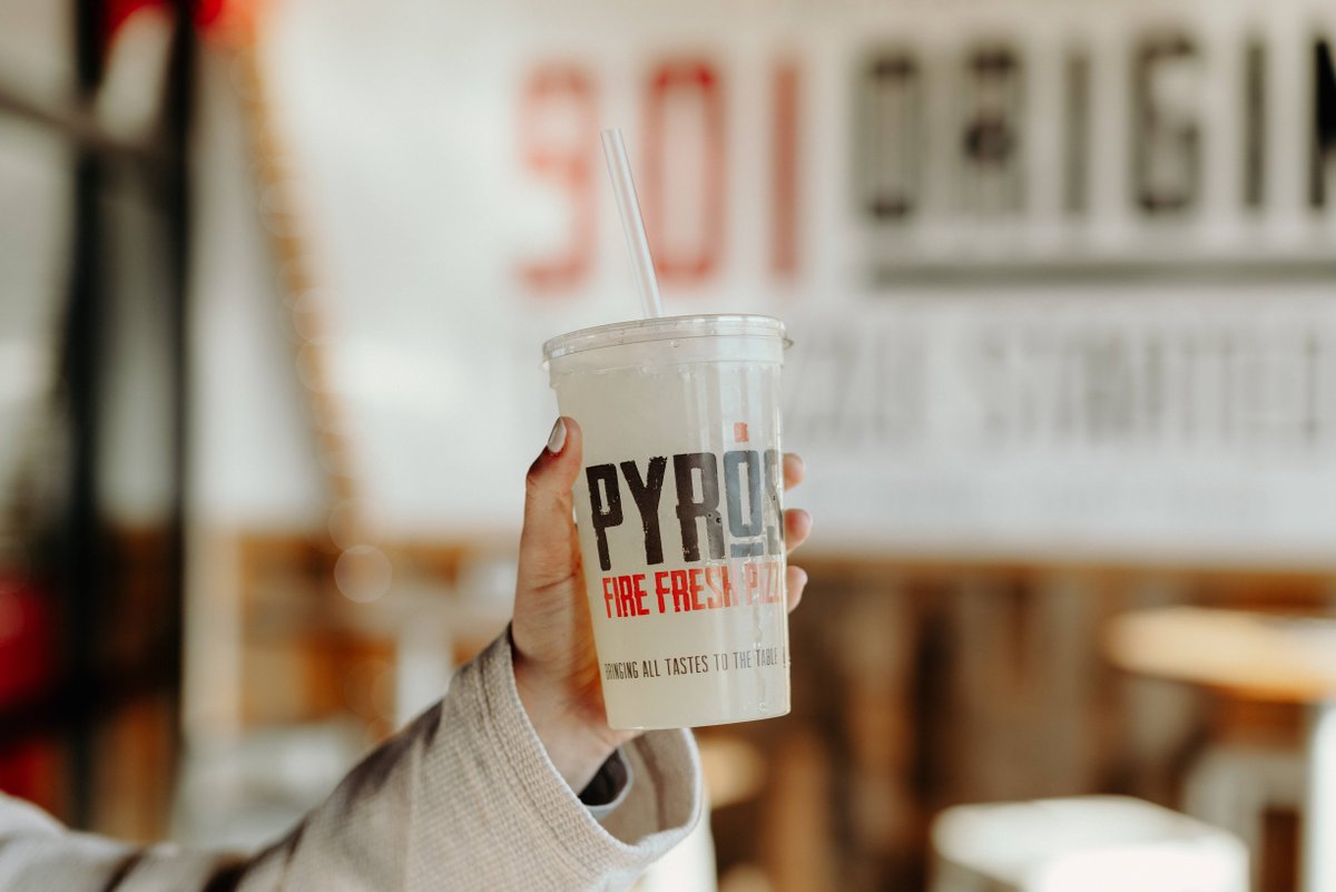 PyrosPizza's tweet photo. It’s Check-in Tuesday! Stop by and get a free drink when you check in to any of our PYRO’S locations 🥤 #PyrosPizza #FireFresh https://t.co/LJ3HZGijUi